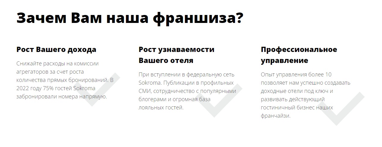 Преимущества франшизы Sokroma Hotel