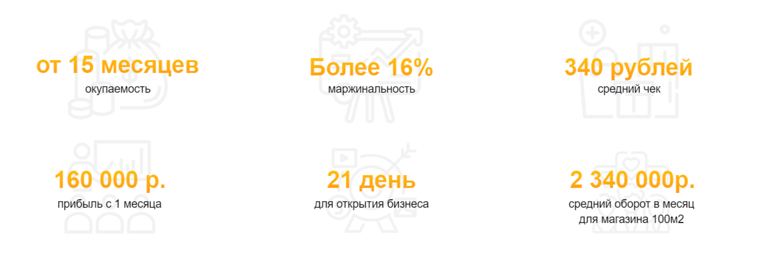 Франшиза Пиватерра в цифрах