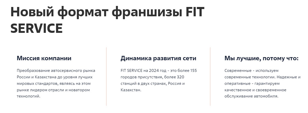 Новый формат франшизы FIT SERVICE
